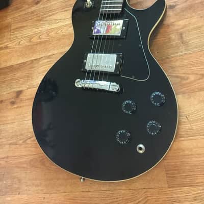 Vintage 1980s Harmony Les Paul Electric Guitar - Black image 2