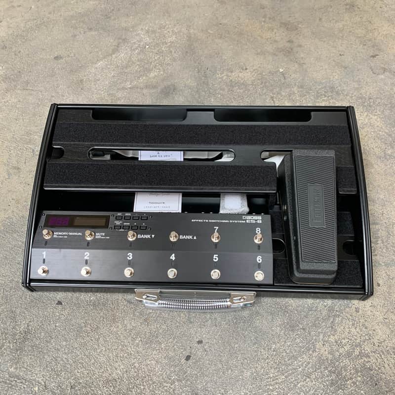 Schmidt Array SA600W ES8 Black - Pedalboard for BOSS ES-8 Switcher and Wah Pedal, Two-Deck Design image 1