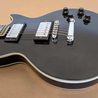 1970/80s Hondo II Single Cut LP Electric Guitar Black image 3