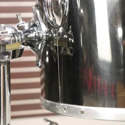 Slingerland 4pc Concert Tom Drum Kit Set Black Chrome Over Maple Vintage 1970's image 13