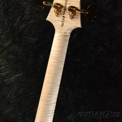 Nik Huber Rietbergen Bass w/Flame Maple Neck,Gold Hardware,Wood Knob -Worn Onyx Black- image 6