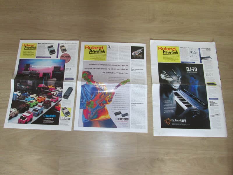 Roland 3 “Newslink” Vintage Newsletters - Original Synthesizer Brochure/Catalog image 1