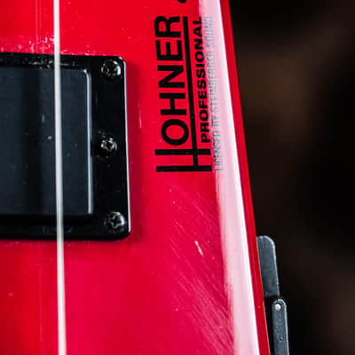 1988 Hohner B2 Headless Bass red image 5