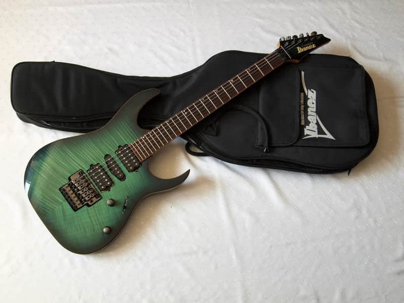 Ibanez J-Custom RG 1680 1999 Green Burst | Reverb
