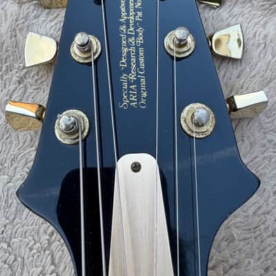 Aria Pro II TA Black ‘N’ Gold Vintage Semi-Hollow Electric Guitar, Early 1980s, Made in Japan image 8