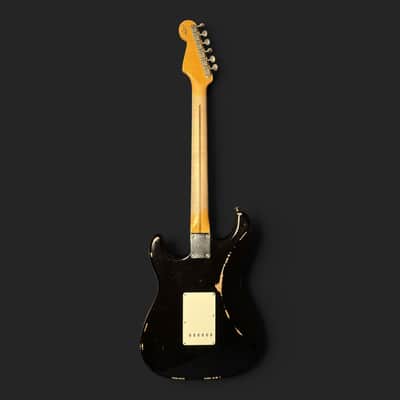Fender Custom Shop '57 Stratocaster Relic - Time Machine - HW Pickups - 3,37kg 2014 - Black - VIDEO image 4
