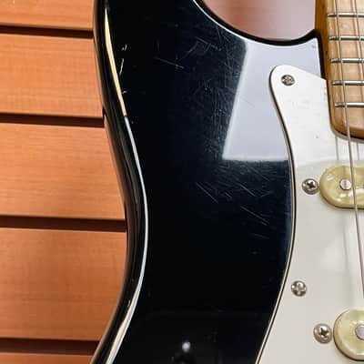 Squier Standard Stratocaster with Maple Fretboard in Black 1993 Made in Mexico image 4