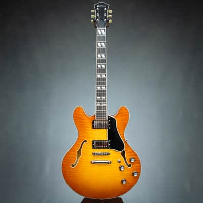 Eastman T486 Thinline Electric Guitar - Goldburst - P2501465 image 3