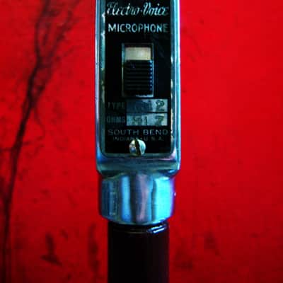 Vintage RARE 1940's Electro-Voice 612 / 630 Omnidirectional Dynamic Microphone Hi Z w Astatic E6G desk stand 638 640 prop display image 6