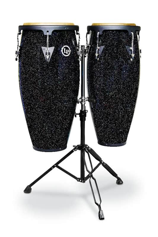 Latin Percussion Aspire Series Santana Black Magic Conga Set with Stand image 1