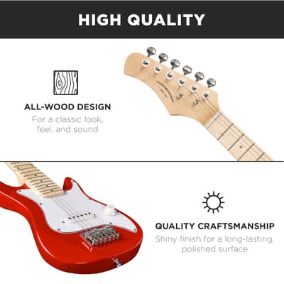 Best Choice Products Kids Electric Guitar Beginner Starter Kit w/ 5W Amplifier - 30 in-Sunburst image 25