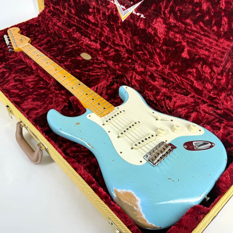 2019 Fender Custom Shop ‘59 Stratocaster Heavy Relic – Aged Daphne Blue image 1