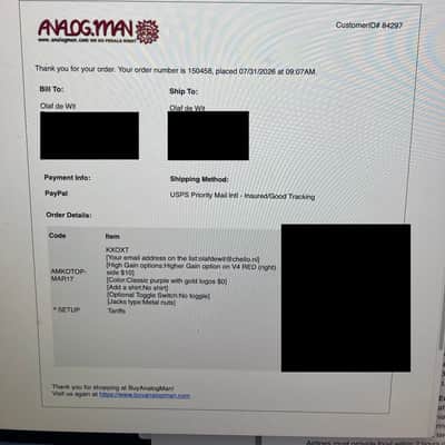 Analogman King Of Tone V4 - BNIB Unopened in Shipping Box (High Gain Red Side) imagen 2