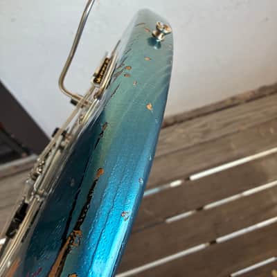YouTube Vid in description Novo Serus J Lake Placid Blue over 64 sunburst binding electric guitar p90 case image 9