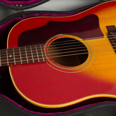 Gibson  J-45 ADJ. Flat Top Acoustic Guitar,  c. 1967, ser. #800003, black hard shell case. image 13
