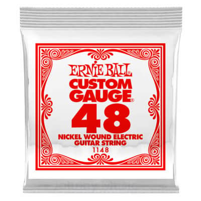 .048 Custom Gauge Electric Guitar Single String Nickel Plated Wound On Tin Plated Steel Hex Core image 1