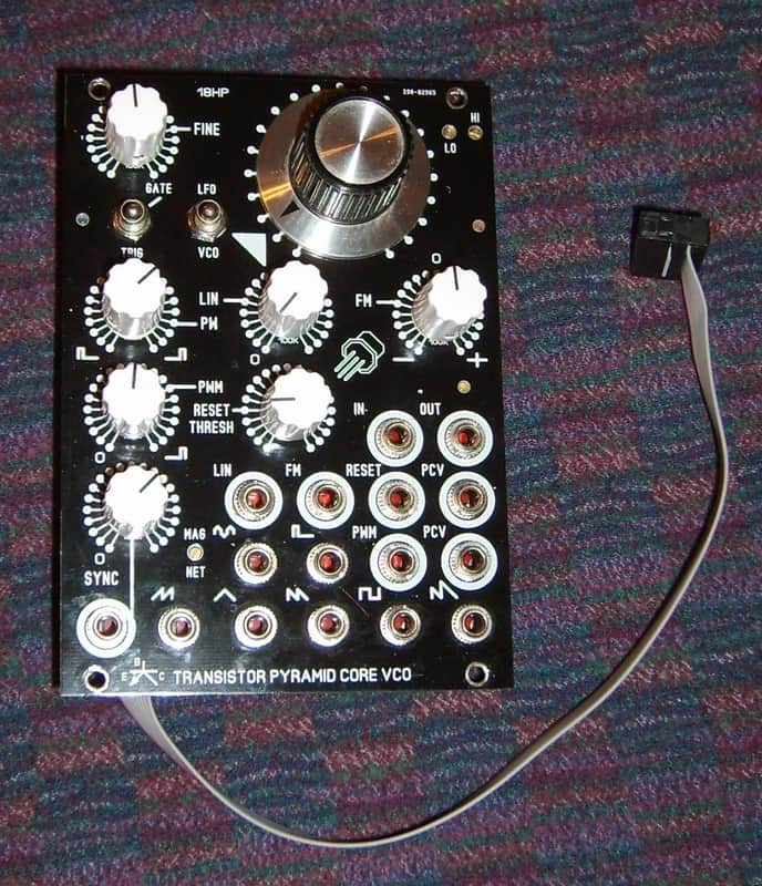 Blue Lantern Modules Transistor Pyramid Core VCO White on Black image 1