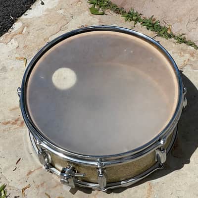 1960's MIJ 14" Gold/Silver Sparkle 5.5x14 Snare Drum Del Rey St. George image 15