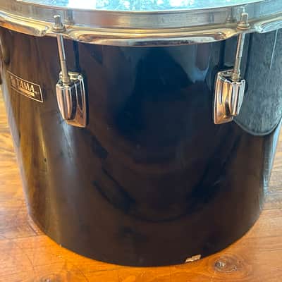 Vintage 1980s Tama Imperialstar 11 x 15 Drum Concert Tom OG Jet Black Wrap image 12