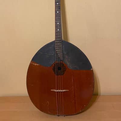 Domra Bass USSR Soviet Folk Instrument Ukrainian Antique Vintage image 2