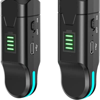 Wireless XLR Transmitter and Receiver - 2.4GHz Wireless Microphone System, 100ft Range, 48V Phantom Power, Ultra-Low Latency for Live Performance, Streaming, Recording image 1