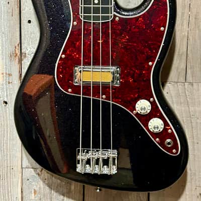 NEW Fender Gold Foil Jazz Bass - Black Sparkle, In Stock and Ships Fast and Free! Pro Setup Included! image 4