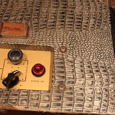 Vintage 1963 Selmer Zodiac Twin Thirty Truvoice Croc Skin Amplifier w/ Pedal image 8