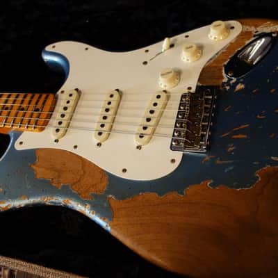 Fender Ltd Red Hot Strat Super Heavy Relic - Aged Lake Placid Blue image 9