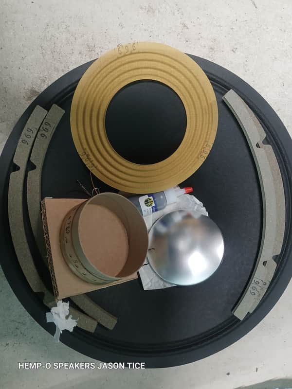 JBL D130F RECONE KIT FULL PAPER BODY CONE CORRECT KRAFT FORMER WITH BLACK REZON-EX COPPER LITZ WIRES PMR SPEAKERS image 1