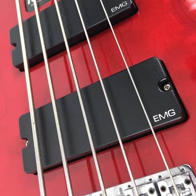 Modulus Quantum Five-String Fretless - Transparent Cherry image 2