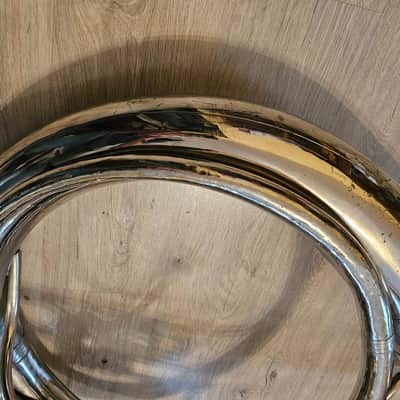 Helicon Eb Tuba Soviet 3 Valves Brass Pipe Wind Instrument Horn USSR Vintage and Rare image 3