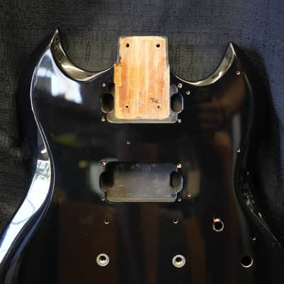 1996 ESP/Japan Bruce Kulick Viper - Mahogany Guitar Body - Black image 4