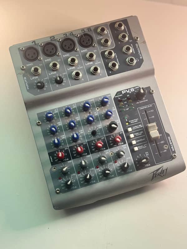 Peavey PV 6 USB Mixer – Untested – No Power Supply image 1