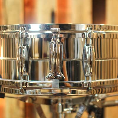 Gretsch 5x14 USA Custom Chrome over Brass Snare Drum - G4160 image 3