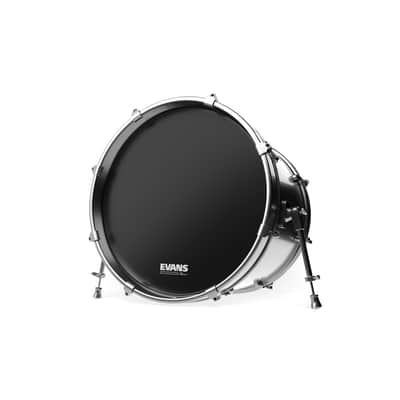 EVANS EQ3 Resonant Black Bass Drum Head, No Port, 22 Inch image 2