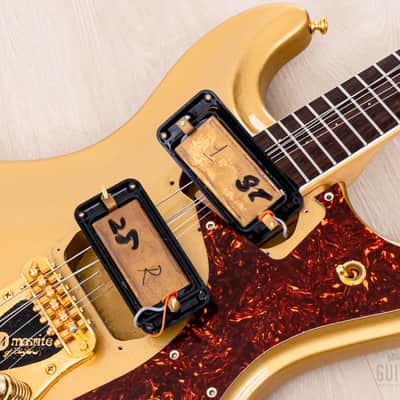 2000s Mosrite Ventures Model Super Custom 65 Gold w/ Gold Hardware, Vibramute & Case, Kurokumo image 16