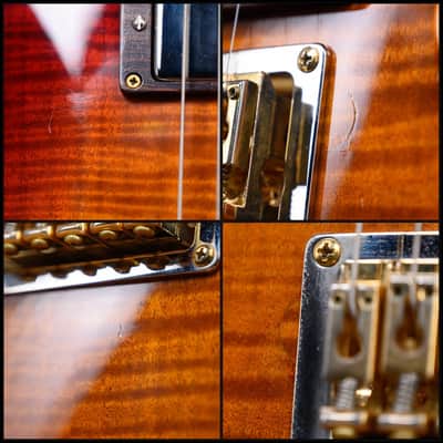 PRS Limited Edition Single Cut Brazilian Flame Maple 10-Top Dark Cherry Sunburst #200 made in 2001 w/OHSC image 12