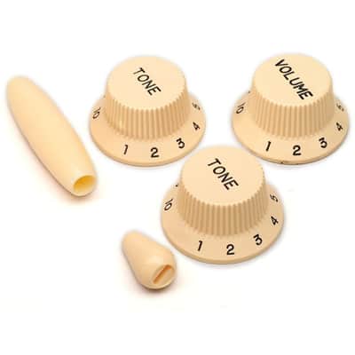 Stratocaster Knobs Set USA Cream PK0178-028 image 2