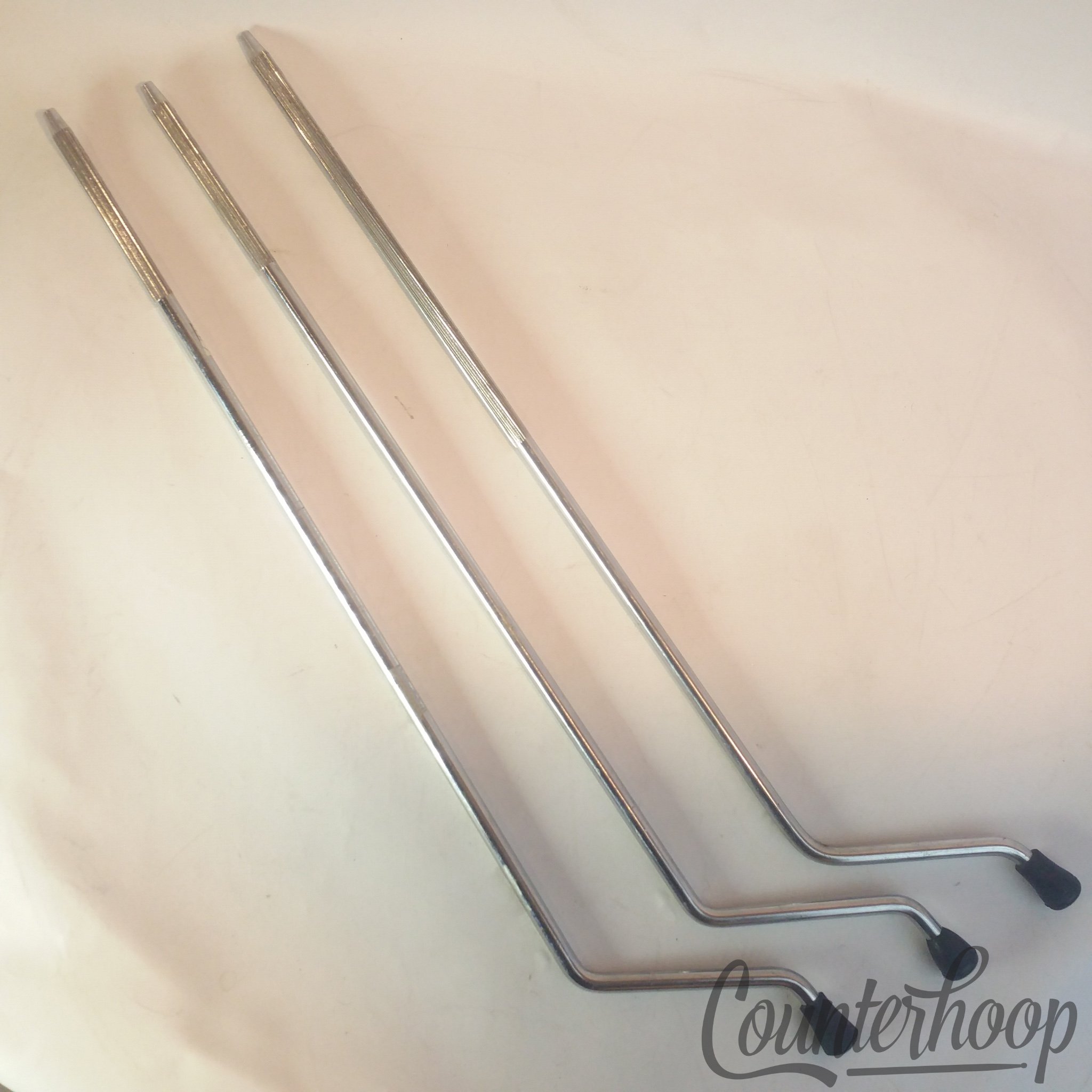 Ludwig 3x 14" Floor Tom Drum Legs Long 22" Knurling Chrome Classic Vintage 60s* - Excellent — main photograph