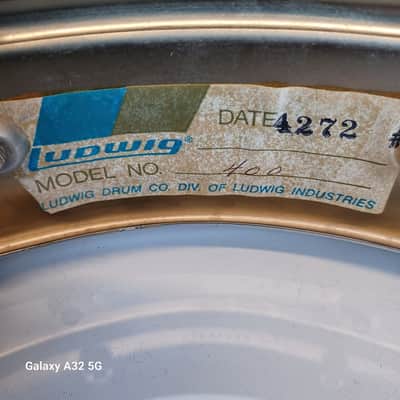 Ludwig Supraphonic 5x14"Snare Drum Blue/Olive #928722 10Lug Chicago Vintage 1972 image 16