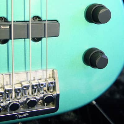1993 Fender USA Precision Plus Deluxe , "Longhorn" or "Boner" bass, Caribbean Mist image 6