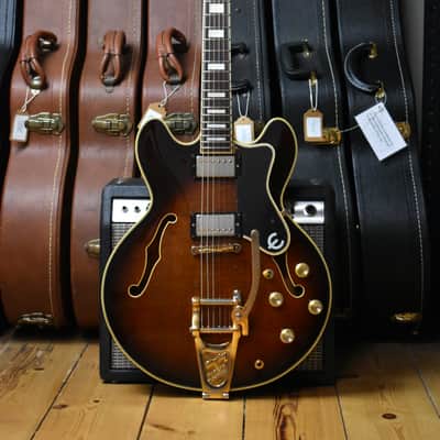 1988 Epiphone Japan Sheraton Vintage Sunburst w/Bigsby, w/HSC, MIJ, Terada Factory image 3