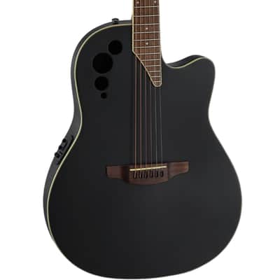 Ovation Applause AE44 Traditional Series Mid-Depth Acoustic-Electric Guitar Black image 13