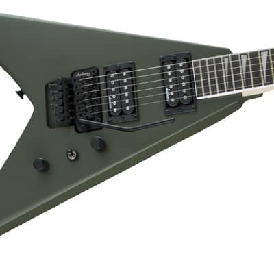 Jackson JS32 KV Matte Army Drab, Amaranth Fretboard, V Style Electric Guitar image 2