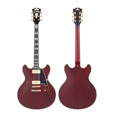 D'Angelico DADDCSTWGS DELUXE DC Double Cutaway Semi-Hollow Body 6-String Electric Guitar w/Deluxe Hardshell Case image 1