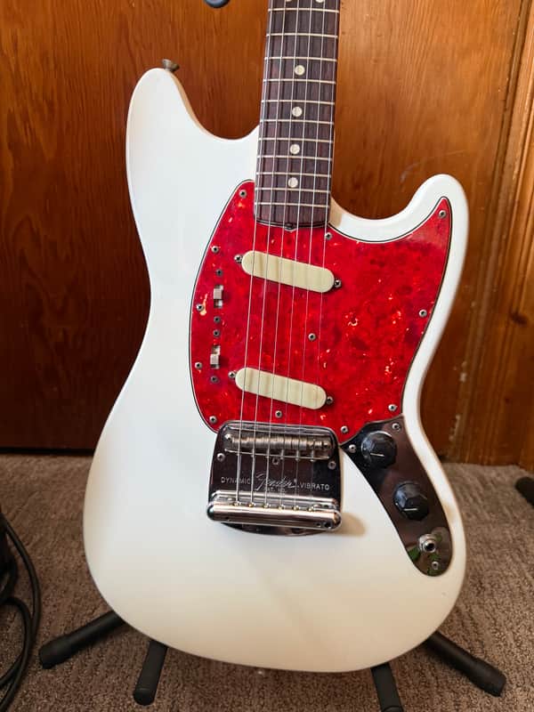 Fender Mustang Guitar with Rosewood Fretboard 1967- White Refin image 1