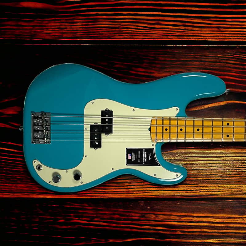 Fender AM Pro II P-Bass, Miami Blue / Maple *IN STOCK* image 1