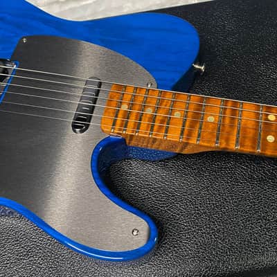 NEW ! Fender American Custom Telecaster NOS - 1-Piece Roasted AAA Flame Maple Neck Fingerboard - Sapphire Blue Transparent - Authorized Dealer - 7.4 lbs - G07467 image 3