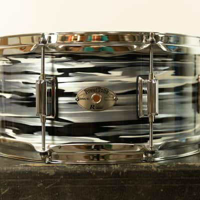 Rogers 6.5x14 Powertone 70's Black Oyster Snare Drum image 1