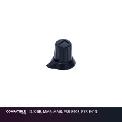Yamaha Black Rotary Knob with Pointer for DJX-IIB, MM6, MM8, PSR-E403, PSR-E413
